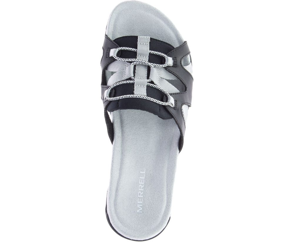 Sandalias Mujer - Merrell Terran Cage Slide - Blancas/Negras - CFUI-20846